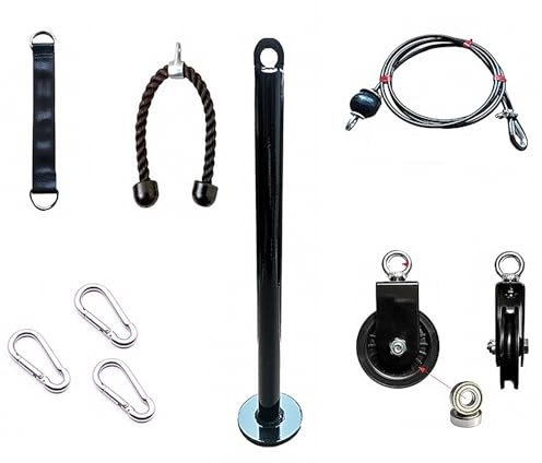 Lvpradior Cable Pulley System for Home Gym | LAT Pull Down Machine & Multi-Function Cable Attachments | Adjustable Strength Training Equipment for Back, Shoulders, Arms | Full Body Workout DIY Fitness