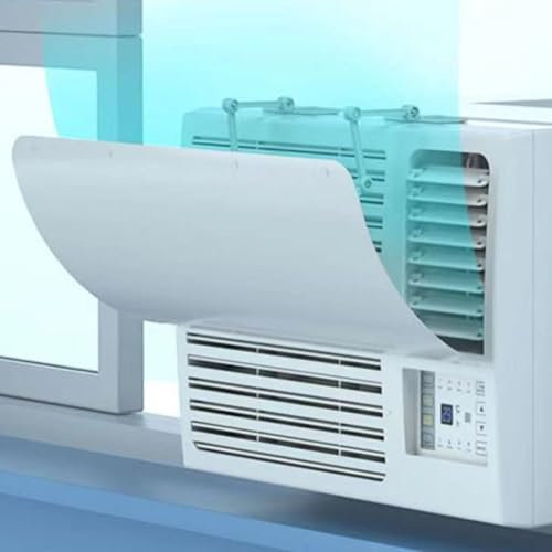 babominimer Adjustable Wall AC Unit Air Vent Deflector - Optimize Indoor Airflow, for Consistent Comfortable Temperature, Easy Installation, PVC Casement Air Conditioner Deflector
