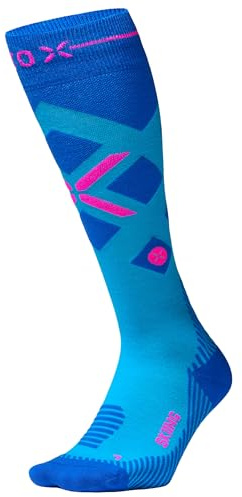 STOX Energy Socks Chaussettes de Ski pour Femme, Bas de Contention en Laine Mérinos, Chaussettes de Compression Chauffantes Femmes, Compression Socks Thermiques de Ski et Snowboard