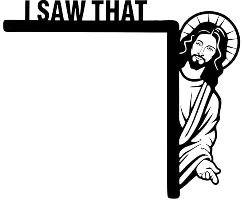 Jesus Türwinkel - Türrahmen, ich sehe dich, ich habe dieses Zeichen von Jesus gesehen | Kreative und lustige Eckdekoration für Tür mit Holzrahmen, Eckdekoration für C-Tür