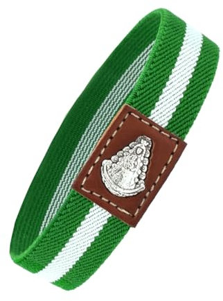 BDM Pulsera para hombre y mujer de tela andaluza con la medalla de la Virgen del Rocío y la bandera de Andalucía.