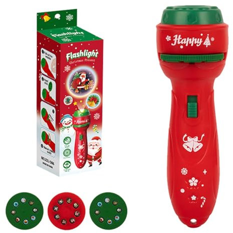 24 Patterns Projector Torch, Portable Holiday Projector, Birthday Flashlight Projector, Compact Decorative Projector, Kids Educational Projection Tool 1.5x1.5x4.53 inches for Birthdays, Holidays