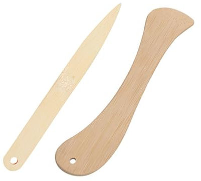 SHPUJUN 2 Stück Falzbein für Papier,Falzmaschine für Binding Falten,Schneidegerät Falzstift Falzfunktion,Werkzeug Schneide und Falzbrett,Falzbein Knochen,Bone Folder