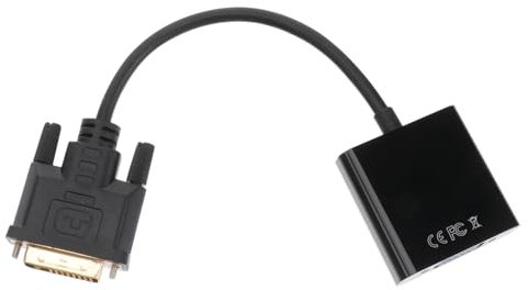 jojofuny Convertisseur Dvi-d Vers Vga Adaptateur Vidéo Dvi Mâle Vers Vga Femelle Pour Ordinateur Pc Et Moniteurs