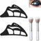 Eyeliner Schablone 2 Stück Lidschatten Schablone Schwarze Lidschattenschablonen für Augen,Eyeshadow Stencil für Make-up-Liebhaber und Anfänger (Wird mit Pinseln*2 Geliefert)