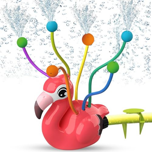 Wassersprinkler, Wasserspielzeug Kinder Outdoor, Flamingo Sprinkler Spielzeug, Sprinkler Wasserspielzeug Garten, Rasensprenger, Wassersprenger, Wasserspielzeug Kinder Outdoor Garten Wasserspiel