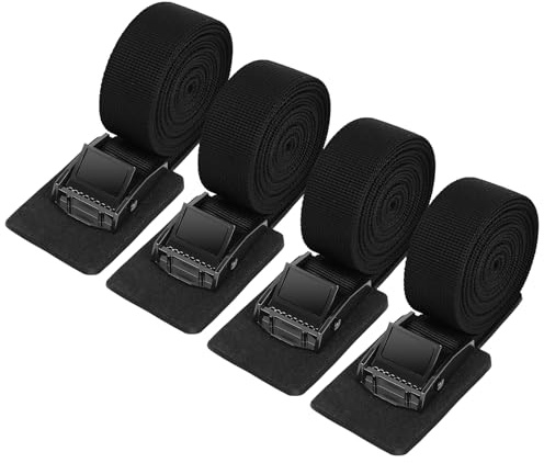 URAQT Correa de Amarre 0.5M, 4 Piezas Cinchas de Amarre con Correas Tensoras de Presión Nueva versión Mejorada, Resistente a Arañazos Práctico, para Portaequipajes Coche,Portabicicletas,Motocicletas