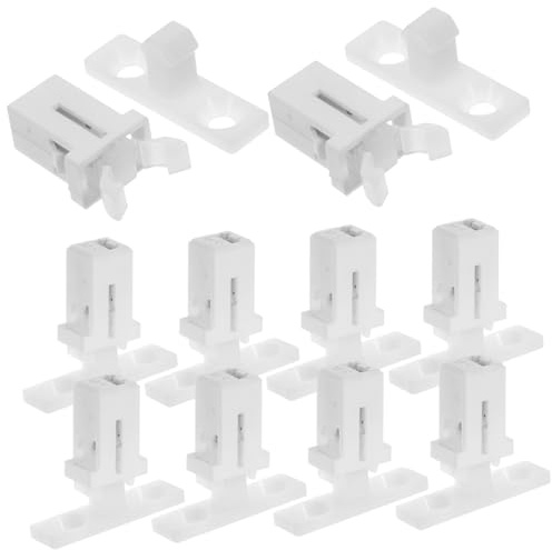 HOODANCOS 10 Sets Push Latch Buckles for Trash Can Lid Locking Self-locking Spring Lock Replacement Clips for Kitchen Rubbish Bins Garbage Lid Parts Compatible with Wheelie Bin and Storage
