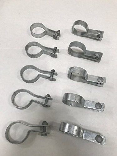 FENCESMART4U (10 Pack) Tension Bands with Bolts & Nuts for Chain Link Fence, Gate, Posts (1-3/8)