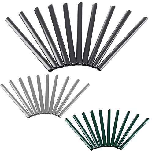 Melko Klemmschienen Grau für Befestigung von PVC Zaunfolie 50 Stück Sichtschutzstreifen inkl. Befestigungsclips | UV-beständig, PVC-Material | für Gartenzaun, Balkon, Terrasse