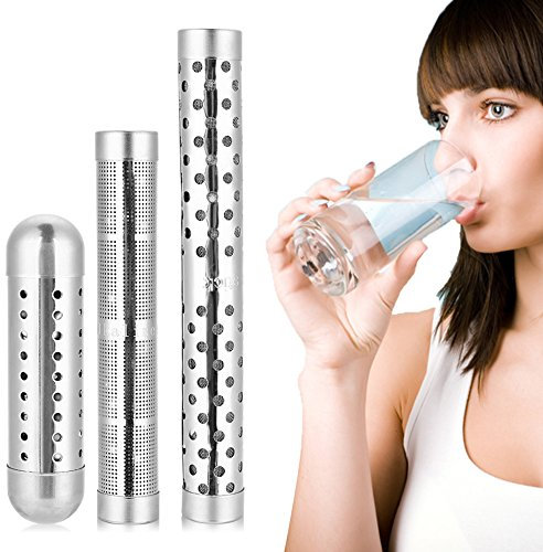 Portable Wasserfilter, Alkaline Wasser Filter Stick PH Alkalizer Ionisator Wasserstoff Mineralien Wand Wasserfilter Filter(#3(13.6×1.8cm))