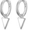 Glanzstücke München Damen-Ohrcreolen Dreieck Sterling Silber 925 - Creolen hängend für Frauen mit geometrischer Form