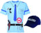 Kinder Polizei Uniform T-Shirt + Cap 2 er Set blau Gr. 92-98