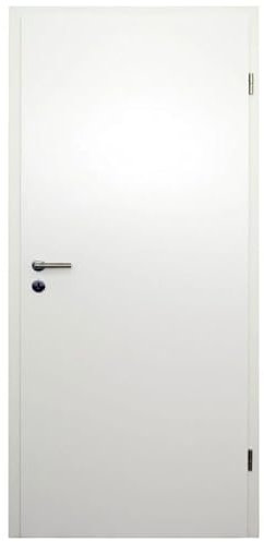 HORI® Zimmertür Komplettset mit Zarge und Türdrücker I Weißlack-Innentür I Höhe 198,5 cm I Größen und BB- oder WC-Schloss wählbar I 1985 x 860 x 100 mm I DIN links