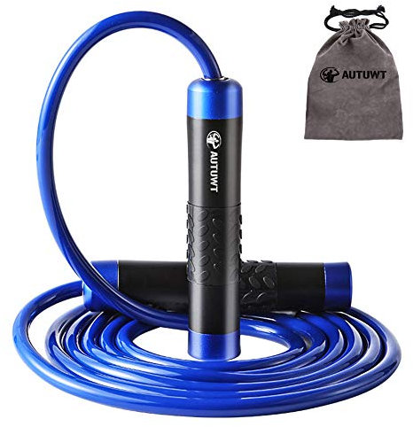 Gewicht springseil 1LB,Aluminium Griff & 9mm Dicke Seil - Ideal Für Fitness, Gewichtsverlust, Crossfit, Boxen, MMA, Double Unders,Functional Core,Boxen Sport Training,Kinder und Erwachsene