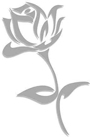 Decus Rose L 0221 (Silber) // Sticker OEM JDM Style Aufkleber