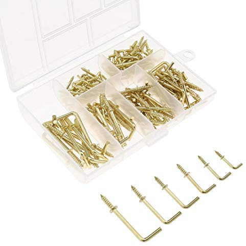 200 pz/set di ganci in metallo ottone a vite da appendere a parete durevole per casa ufficio ganci hardware