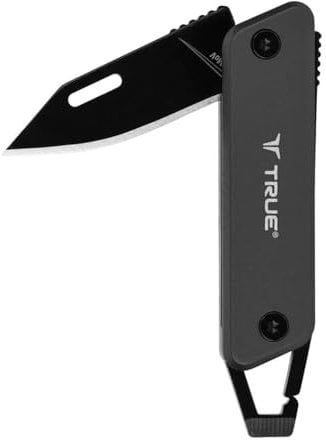 True Utility Modern Knife - Kompaktes Messer - Outdoor Taschenmesser, Klappmesser - Ohne Geschenkbox, Grau