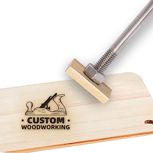 OLYCRAFT Custom Wood Branding Eisen 3cm/1.2 Leder Branding Eisenstempel Custom Logo BBQ Heat Stamp Mit Messingkopf Und Holzgriff Für Die Holzbearbeitung, Backen Und Handgefertigtes Design - Flugzeug