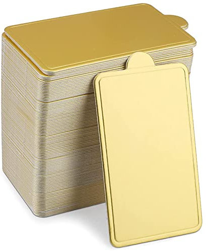 100 Pièces Ensemble de Planches à Gâteau, Cupcake Cake Paper Dessert Affiche Plateau Assiettes Pâtisserie pour la Fête Mariage Anniversaire Douche Célébration Décoration Maison(Rectangle S)