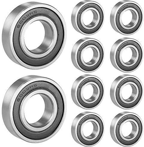 10 Stück 6003-2RS Kugellager 17 mm x 35 mm x 10 mm doppelt geschützte Rillenkugellager für DIY, Drehbänke, Motoren, 3D-Drucker, Fräsmaschinen, verschiedene mechanische Geräte, etc.