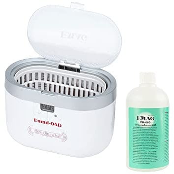 EMAG Ultraschallreiniger Emmi 04D Universal-Set I Brillenreinigungsgerät auch für Schmuck & Uhren I Ultraschallreinigungsgerät aus Deutschland I 0,6l