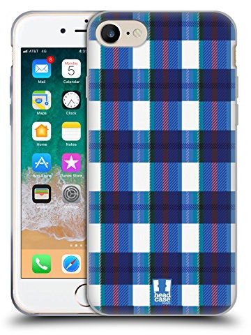 Head Case Designs Blau Und Weiss Flannel Fridays Gelhülle [Militärischer Schutzgrad] Kompatibel Mit Apple iPhone 7/8 / SE 2020 & 2022 Und Kompatibel Mit MagSafe