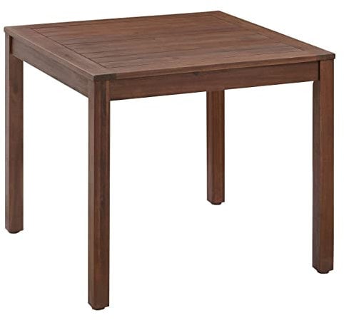 Amazon Aware Rechteckig Outdoor Esstisch Tisch, FSC-Akazienholz, H x B x L: 72 x 81.3 x 81.3 cm, Walnussbraun