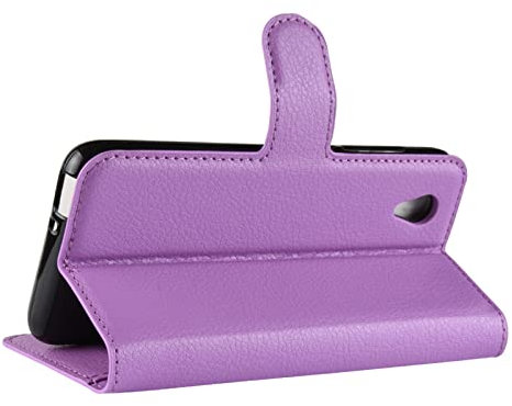 Kezaizhe Klapphülle für Alcatel 1 2021 5033D 2019 2018 Hüllen PU Leder Wallet Schutzhülle Schutz Mobiltelefon Flip Back Cover für 1 Alcatel 1 Tasche Handy Zubehör (Purple)