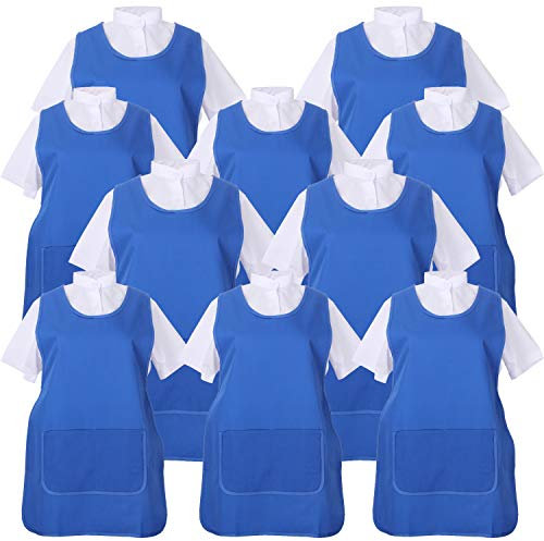 MISEMIYA 868 Pack Pcs-Delantal Limpieza 868, Azul Royal 21, XL (Pack de 10) Unisex Adulto