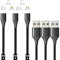 N. NETDOT Magnetic Charging Cable,Gen10 3 Pack (6.6ft) 3in1 Max 18W Fast Charging Magnetic Phone Charger and Data Transfer Magnetic Charger for Micro-USB, USB-C/Type c and i-Product