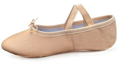 iKelpie Pink Ballet Shoes for Girls Leather Ballet Flats Sole Dance Yoga Gymnastics Slippers for Girls Toddlers Men’s Women & Boys