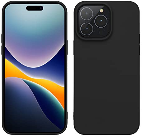 kwmobile Custodia Compatibile con Apple iPhone 14 Pro Max Cover - Back Case per Caricatore Wireless - Antiurto e Flessibile in Silicone TPU - nero matt