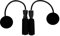 Demeras Corde à Sauter 2PCS Corde à Sauter sans Fil PP et PVC Corde à Sauter Corde à Sauter Réglable sans Corde Poignée Confortable Corde à Sauter Lestée pour Femmes Hommes Enfants(Le Noir)