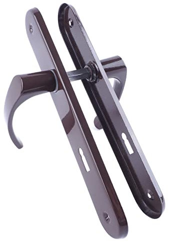 Bauster® Türdrücker 72/90 mm Ausführung PZ/BB/WC Türgriff Türbeschlag Türklinke Drückergarnitur Langschild Türdrückergarnitur, Innentür Außentür Handgriff Torbeschlag (Ausführung BB, Braun, 72 mm)