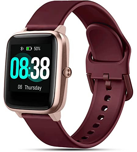 Issinlky Veryfitpro ID 205L Bracelet, 19mm Bracelet silicone pour GRV FC1 IDW 15 ID205S ID205G ID215G ID216 YM205L Uwatch3 Ufit GT BV205L TE021 SW020 SW021 SW023 Smartwatch