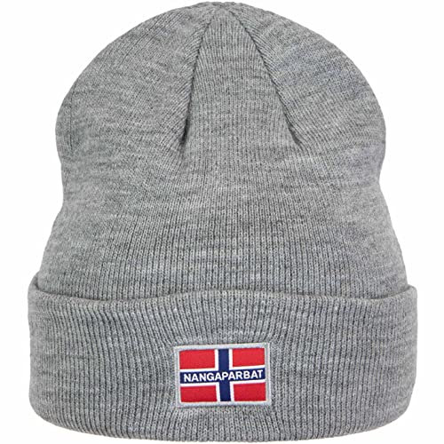 Amplified Nangaparbat Basic Cuff Beanie Wintermütze (Grey, one Size)