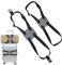 Gepäckspanngurt, Gepäckgurte, Taschenspanner zum Hinzufügen Einer Tasche, einfach zu transportieren, Koffer, elastischer Gurt, Grau, 2 Stück
