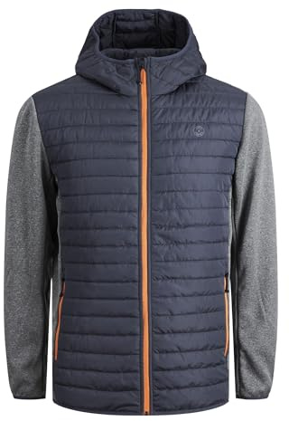 Jack & Jones Herren Jjemulti Quilted Jacket Ps Noos Jacke, Grey Melange/Detail:Set-in Sleeves, 3XL
