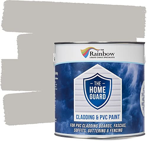 Rainbow Chalk Markers UPVC Plastic Paint - 5L Cobble | Non-Toxic & Water-Based Exterior uPVC Paint for Plastic Cladding, Facia Boards, Window Frames & Doors | Quick Drying & Satin Finish