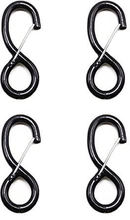 4 PCS Heavy Duty Ratchet Hook, 25mm x 800kg S Hook with Lock Ratchet Strap Hooks Replacement for Tie Down Straps, Trailer Strap and Webbing Straps
