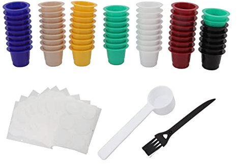 Yuecoom Capsules De Café Rechargeables avec Cuillère à Brosse, Capsules De Café Jetables pour Nespresso (60 Tasses, 10 Films D'étanchéité)