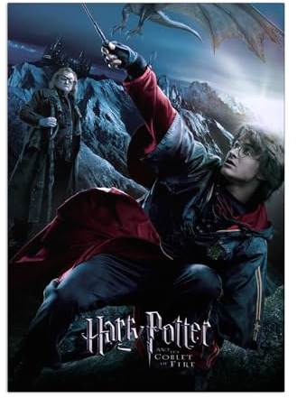 Displate Offiziell Harry Potter MetallPoster Magnetische Befestigung Inklusive Lizenziert Bilder Hochwertiges Poster Goblet of Fire s - Moody and Harry 45 cm x 32 cm