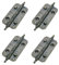 Bisagra de SEGURIDAD, PACK de 4 bisagras. medidas 150X80X3MM varios acabados, Cantos Redondos, con Remate plano, bisagra portón puerta de Madera desmontable, anti palanca (BRONCE RUSTICO)