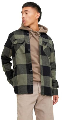 JACK & JONES Jjedarren Surchemise Ls Noos Chemise à Manches Longues, Forest Night/Fit : Solide, S Homme