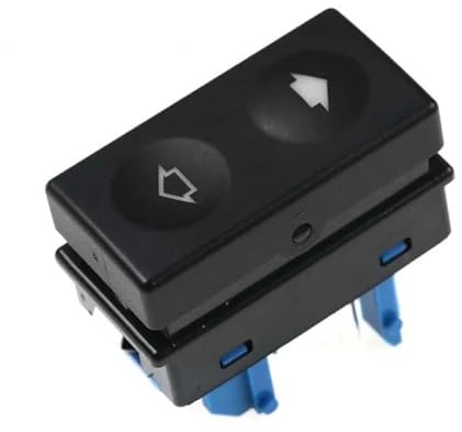 Para B&MW E36 3 Series 1990-1998 234387 224051 61311393361 Interruptor Ventanilla Eléctrica Trasera Botón Único Base Azul 5 Pines