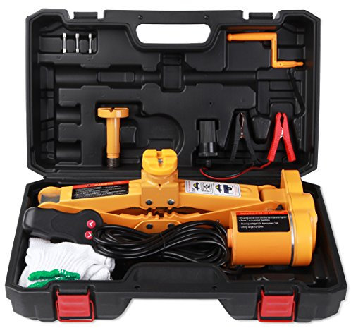 Panana 3 Ton Electric Car Jack Scissor Lift - DC 12V Automatic Floor Trolley Repair Tool