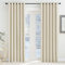 KGORGE Extra Breite Vorhänge Wohnzimmer Ösenvorhang 2er Set 220 x 200 cm(HxB) Thermovorhang Verdunklungsvorhänge Ösen Blickdichte Gardinen für Große Fenster, Hellbeige