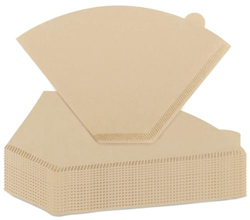 200 filtros de café de cono #4, filtros de papel natural desechables de 8 a 12 tazas, sabor reciclable y suave, pulpa de madera de grado alimenticio, reduce el impacto ambiental (U102)