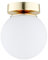 KAR LIGHTING Deckenleuchte 1-flammig Gold | Moderne Deckenlampe aus Glas & Stahl | E27 Fassung | Für Wohnzimmer, Flur, Schlafzimmer | Ohne Leuchtmittel [Energieklasse A+]